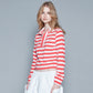 POLO STRIPE RED TOP (WOMEN)