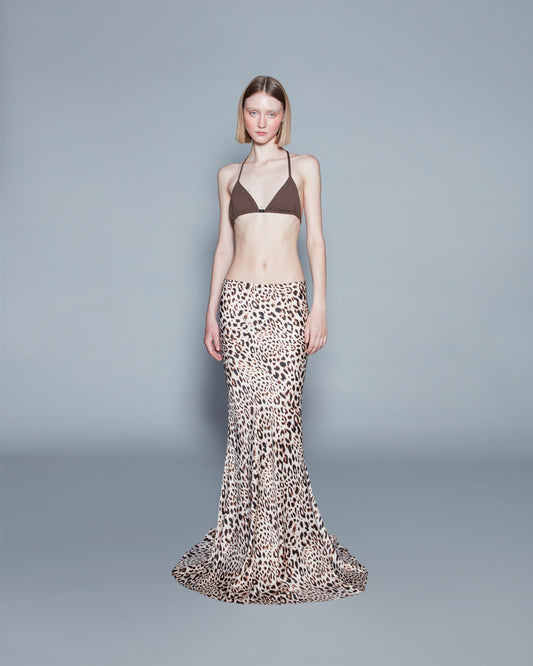 LEOPARD MAXI SKIRT