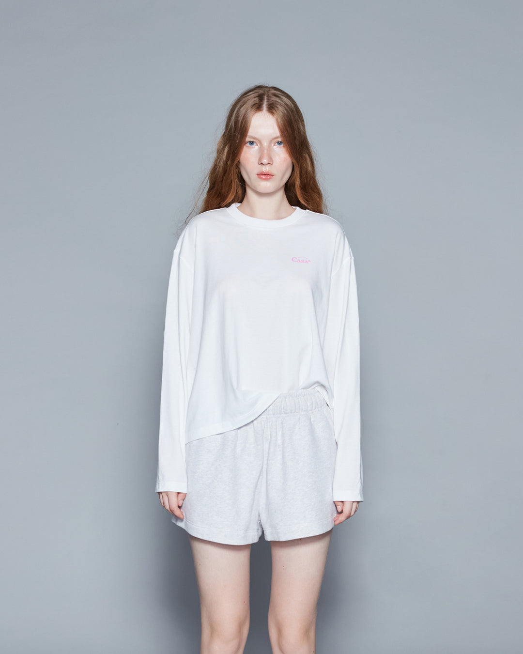 CASAa SERVICE LONG SLEEVES TOP (WHITE)