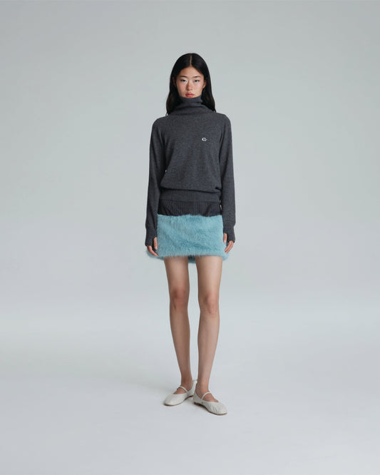 KNITTED PULLOVER (GREY)