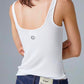 WHITE SQUARE NECK TANK TOP