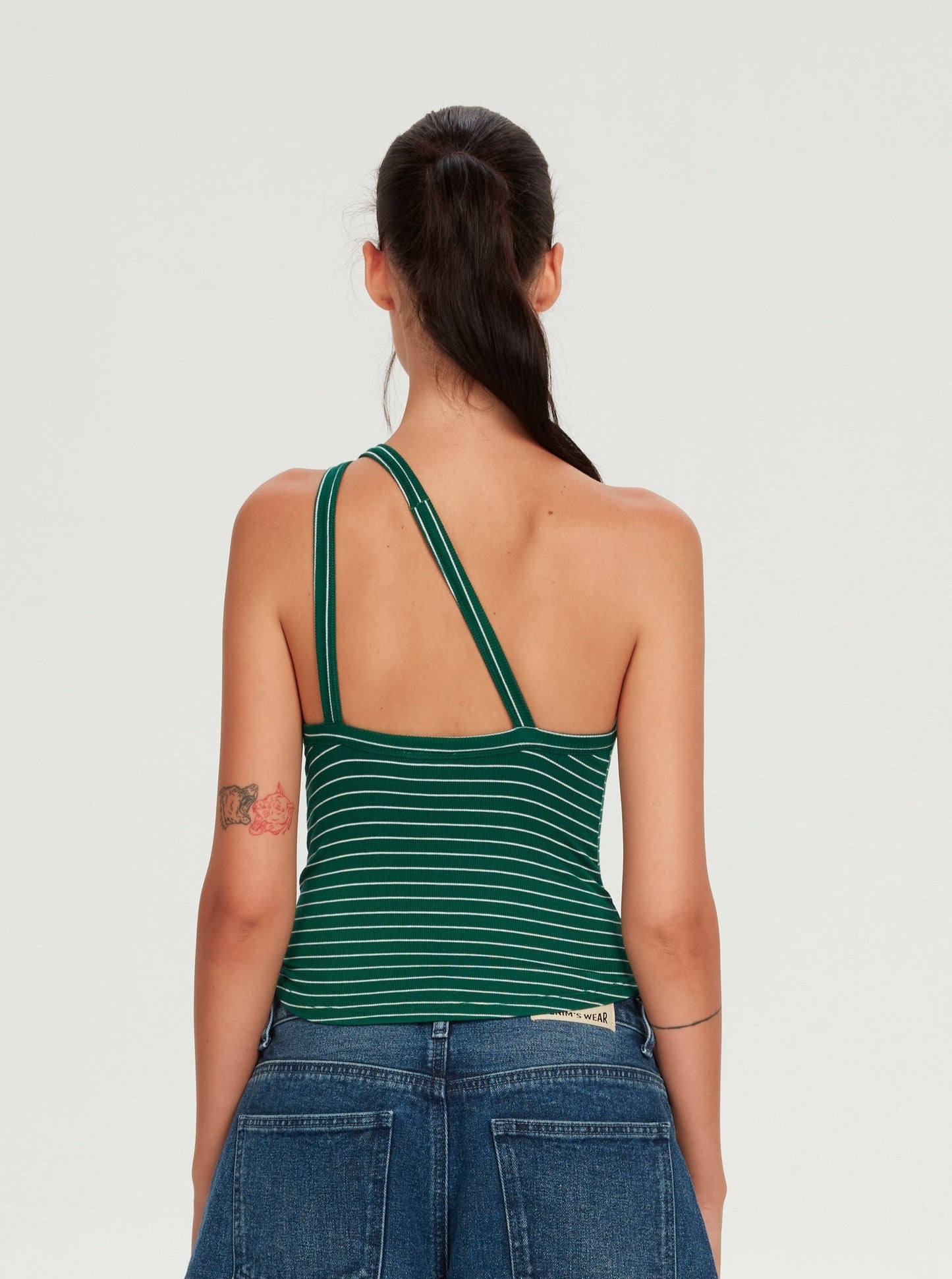 ONE SHOULDER TOP (GREEN)