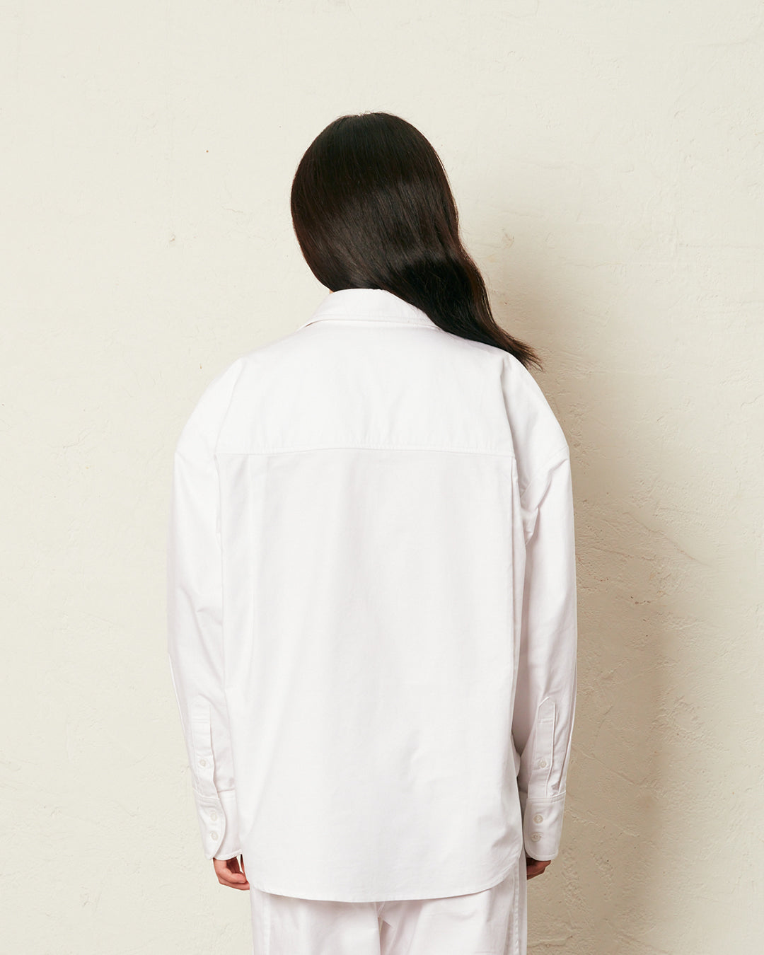 WHITE SHOULDER PAD SHIRT