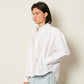 WHITE SHOULDER PAD SHIRT