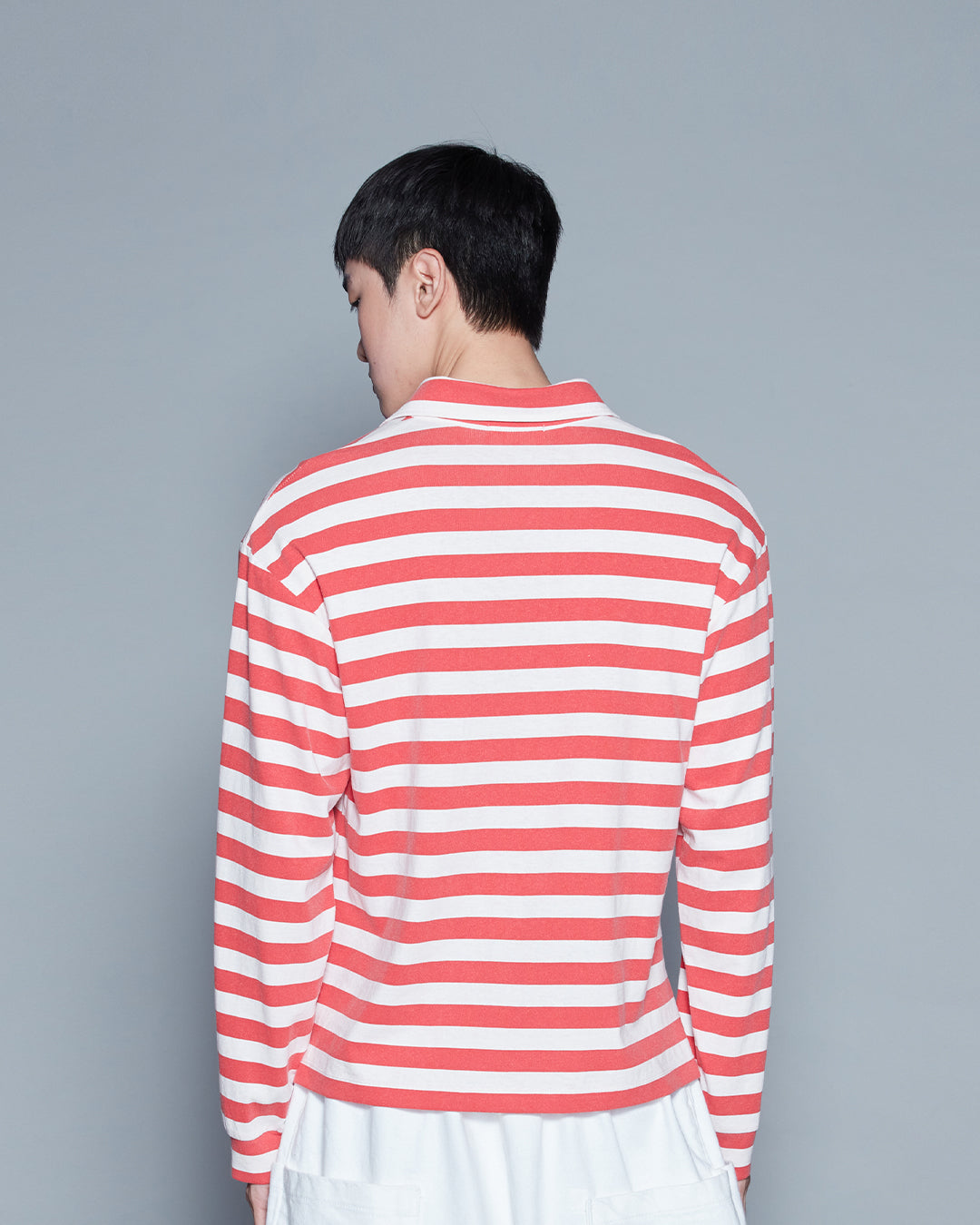 POLO STRIPE RED TOP (MEN)