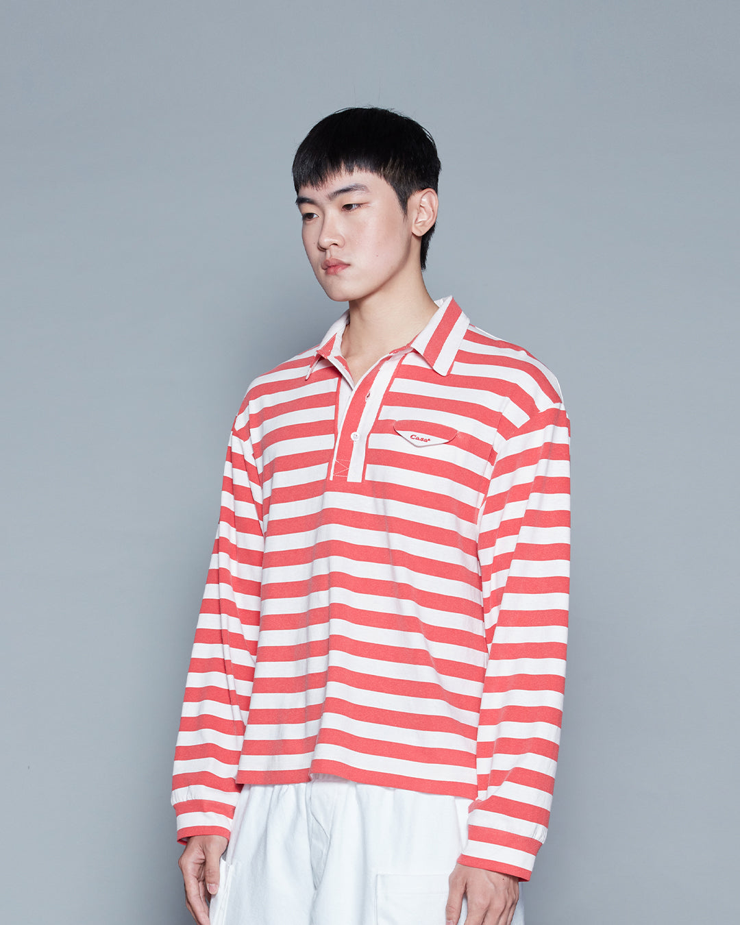 POLO STRIPE RED TOP (MEN)